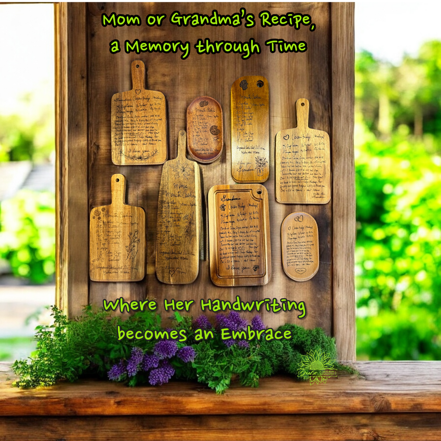 RECIPE engraved tray or cutting board - CUSTOM