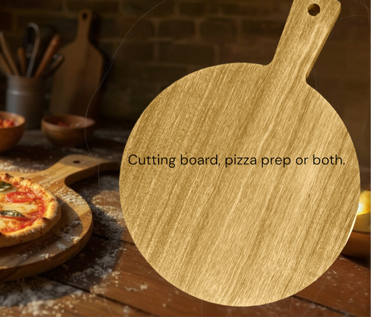 Round Pizza Board with Handle