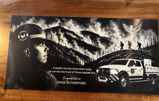 Woodland Firefighter Plaque (1st in Heroic Silhouettes Series)
