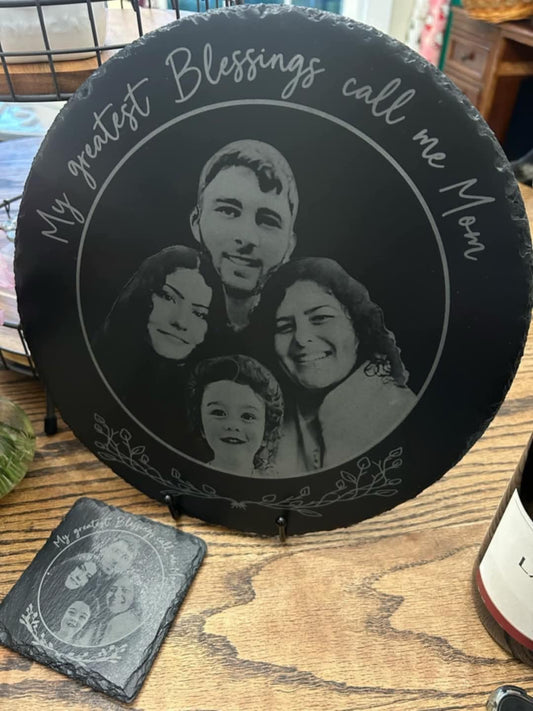 Custom 12” round slates