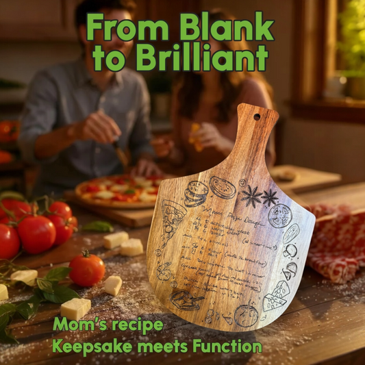 RECIPE engraved tray, pizza reel or cutting board - CUSTOM