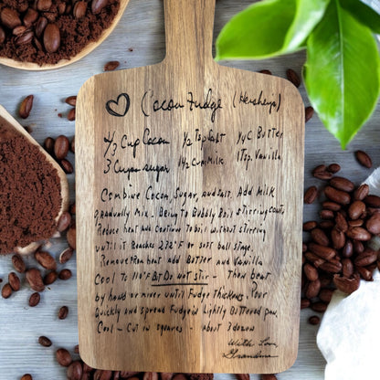 RECIPE engraved tray, pizza reel or cutting board - CUSTOM