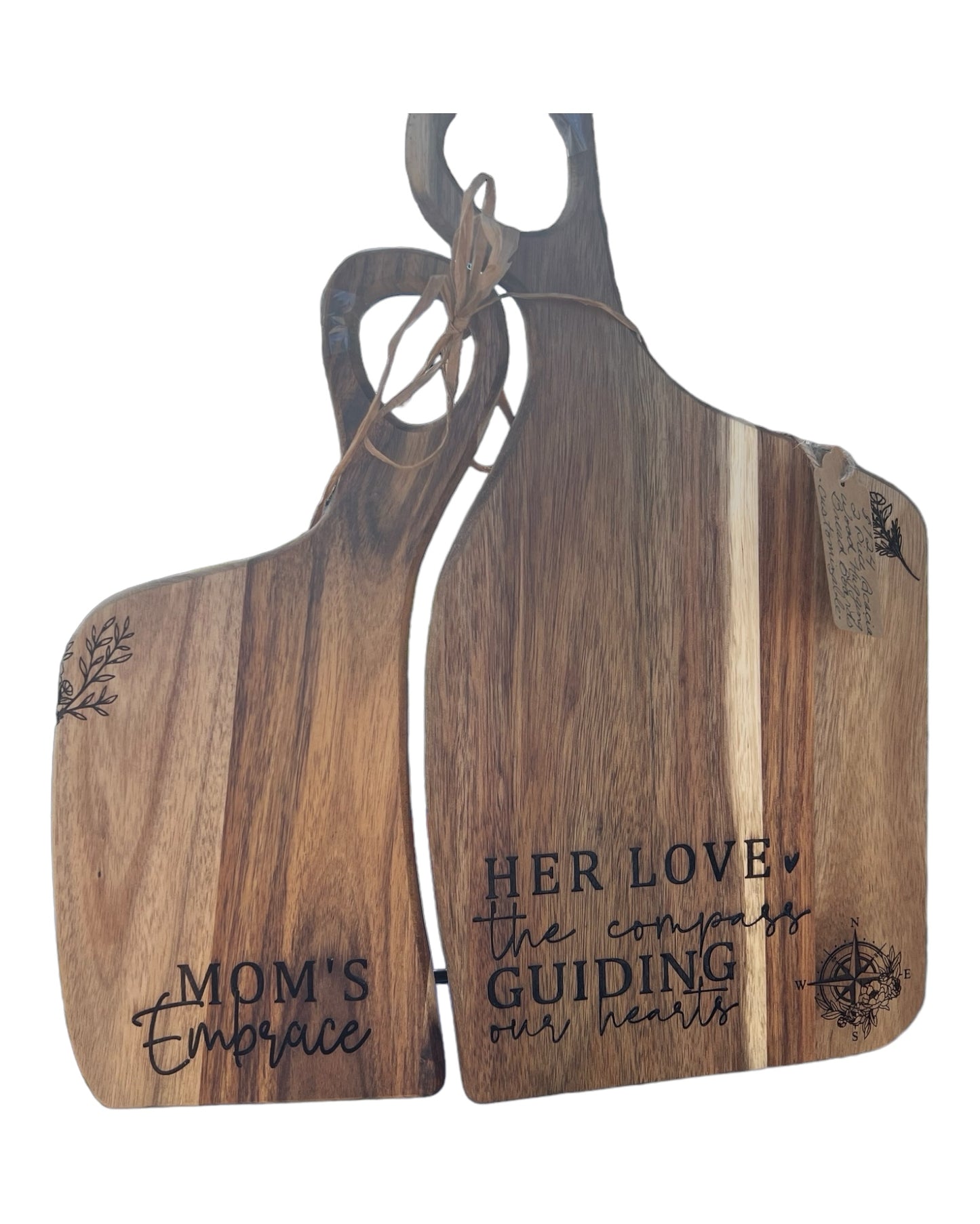 “Mother’s Embrace” Charcuterie Board Set - Pair of Hugging Boards