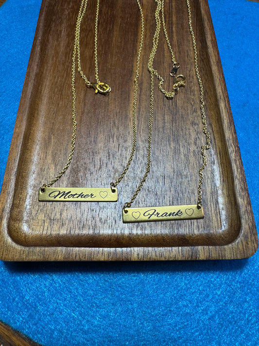 Bar necklace - horizontal