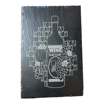 Fine Wine Slate Serving Board