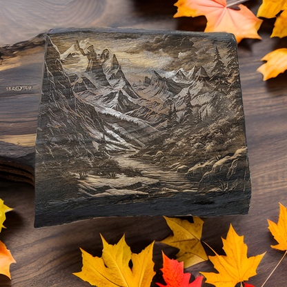 "Twilight Wilderness: A 3D Engraved Odyssey"