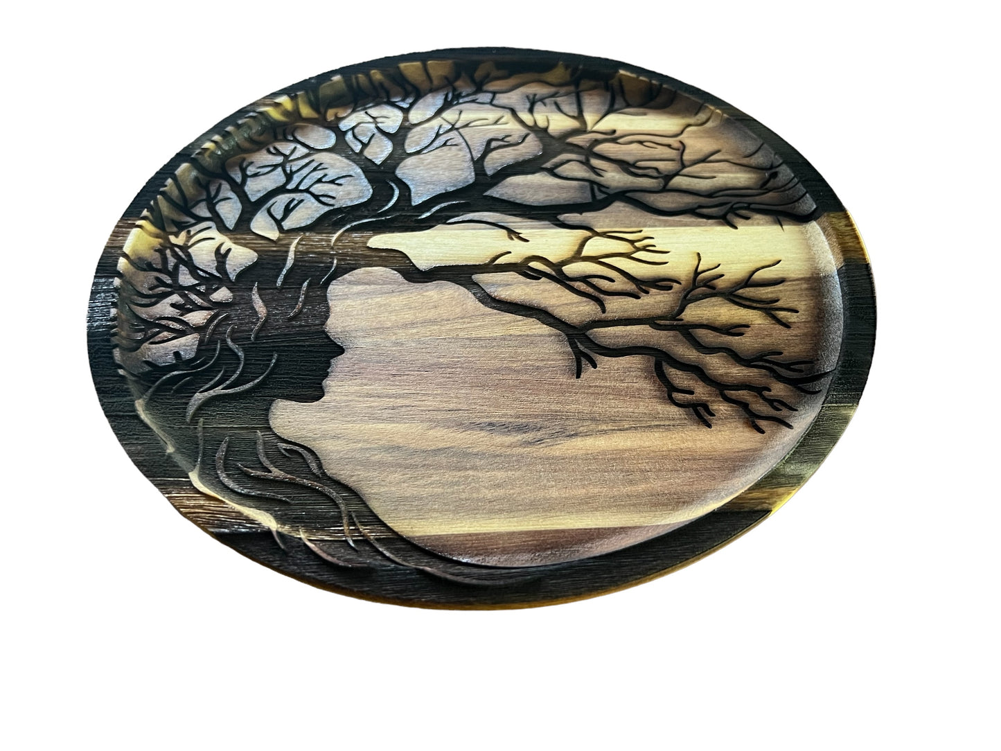 Tree of Life Engraved Acacia Tray