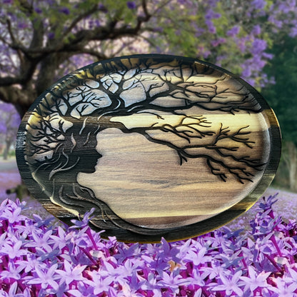 Tree of Life Engraved Acacia Tray