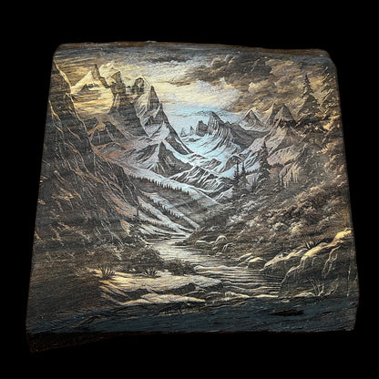 "Twilight Wilderness: A 3D Engraved Odyssey"