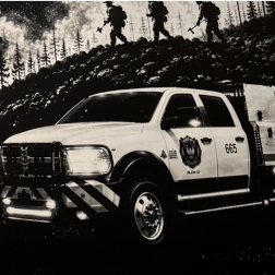 Custom Wildland Firefighter Tribute / Heroic Silhouettes
